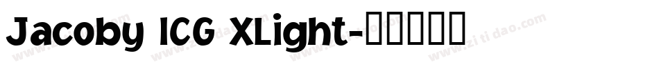 Jacoby ICG XLight字体转换